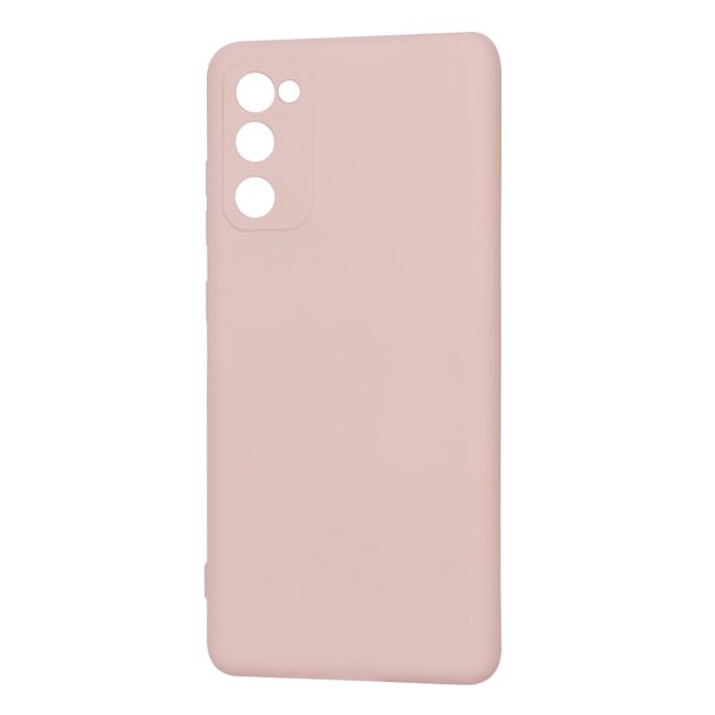 Husa pentru Samsung Galaxy S20 FE Liquid Silicone, subțire, captusita cu microfibra, anti amprentă, protectie cameră foto, roz inchis