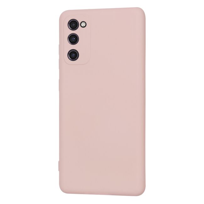 Husa pentru Samsung Galaxy S20 FE Liquid Silicone, subțire, captusita cu microfibra, anti amprentă, protectie cameră foto, roz inchis