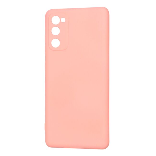 Husa pentru Samsung Galaxy S20 FE Liquid Silicone, subțire, captusita cu microfibra, anti amprentă, protectie cameră foto, roz