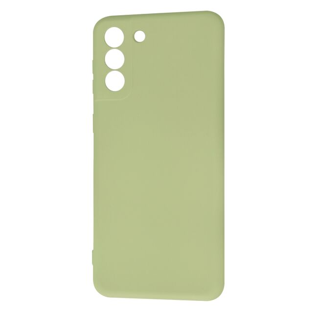 Husa pentru Samsung Galaxy S21+ Plus  Liquid Silicone, subțire, captusita cu microfibra, anti amprentă, protectie cameră foto, verde
