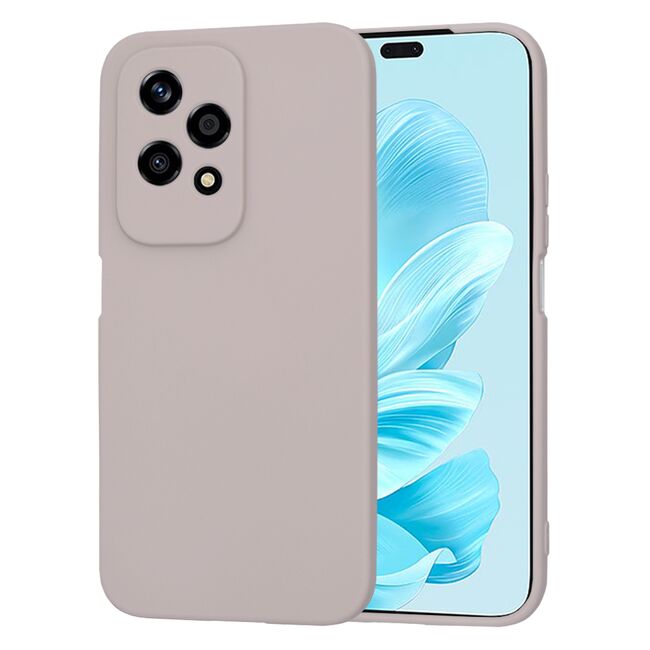 Husa pentru  Honor 200 Lite Liquid Silicone, subțire, captusita cu microfibra, anti amprentă, protectie cameră foto, roz inchis
