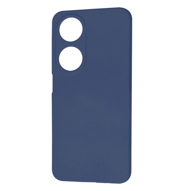 Husa pentru  Honor X7b Liquid Silicone, subțire, captusita cu microfibra, anti amprentă, protectie cameră foto, albastru