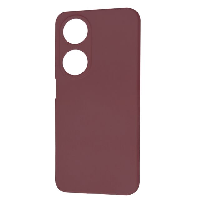 Husa pentru  Honor X7b Liquid Silicone, subțire, captusita cu microfibra, anti amprentă, protectie cameră foto, bordeaux