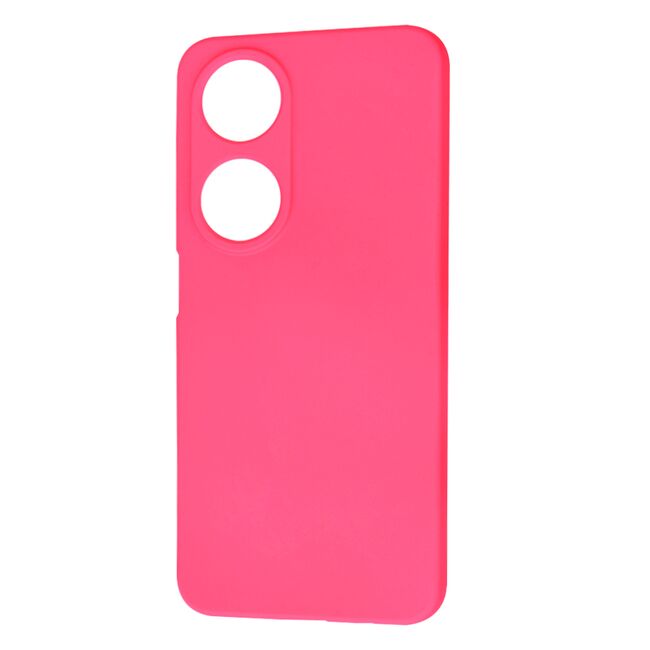 Husa pentru  Honor X7b Liquid Silicone, subțire, captusita cu microfibra, anti amprentă, protectie cameră foto, fucsia