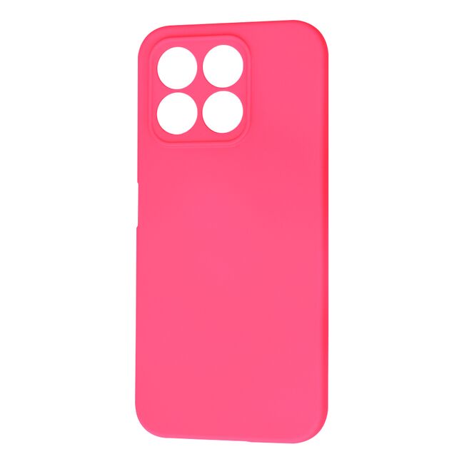 Husa pentru  Honor X8b Liquid Silicone, subțire, captusita cu microfibra, anti amprentă, protectie cameră foto, fucsia