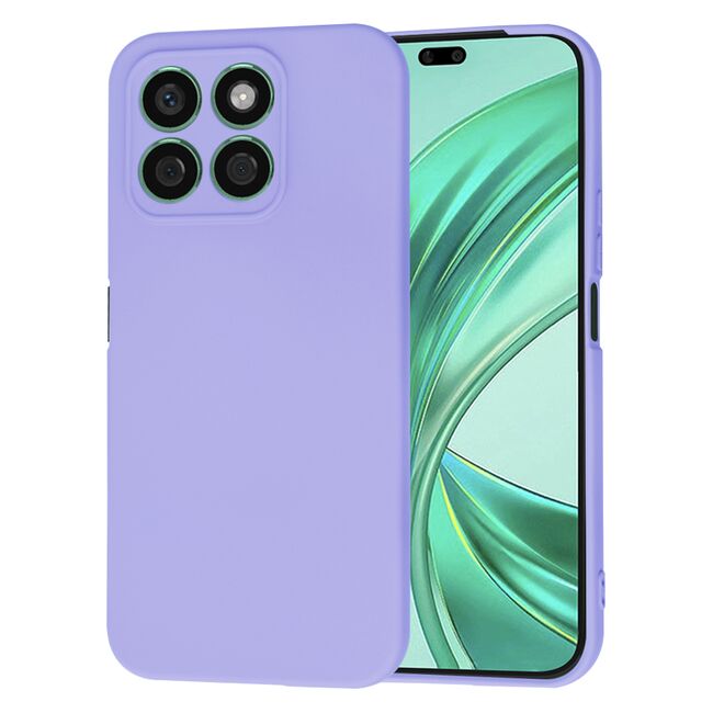 Husa pentru  Honor X8b Liquid Silicone, subțire, captusita cu microfibra, anti amprentă, protectie cameră foto, lavanda