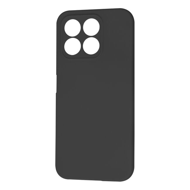Husa pentru  Honor X8b Liquid Silicone, subțire, captusita cu microfibra, anti amprentă, protectie cameră foto, negru