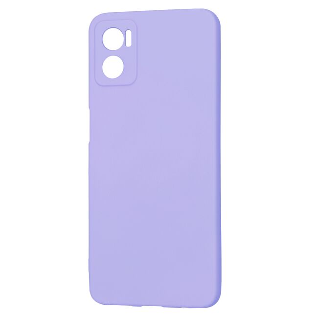 Husa pentru  Motorola Moto E22, E22i Liquid Silicone, subțire, captusita cu microfibra, anti amprentă, protectie cameră foto, lavanda