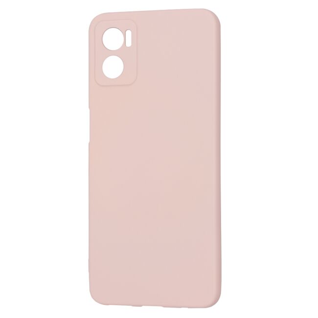 Husa pentru  Motorola Moto E22, E22i Liquid Silicone, subțire, captusita cu microfibra, anti amprentă, protectie cameră foto, roz inchis