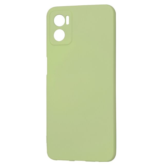 Husa pentru  Motorola Moto E22, E22i Liquid Silicone, subțire, captusita cu microfibra, anti amprentă, protectie cameră foto, verde