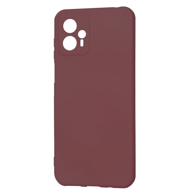 Husa pentru  Motorola Moto G13 Liquid Silicone, subțire, captusita cu microfibra, anti amprentă, protectie cameră foto, bordeaux