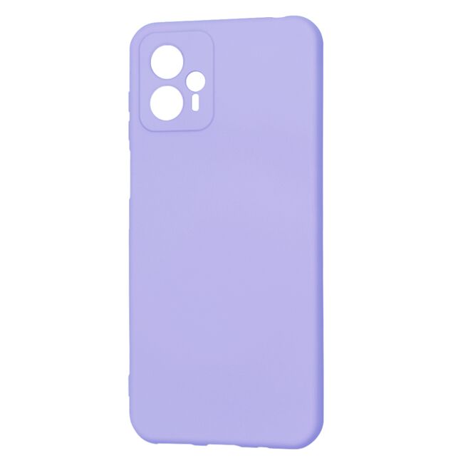 Husa pentru  Motorola Moto G13 Liquid Silicone, subțire, captusita cu microfibra, anti amprentă, protectie cameră foto, lavanda