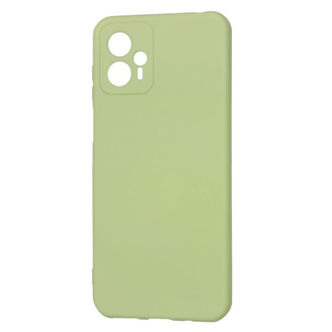 Husa pentru  Motorola Moto G13 Liquid Silicone, subțire, captusita cu microfibra, anti amprentă, protectie cameră foto, verde
