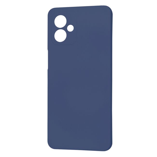 Husa pentru  Motorola Moto G14 Liquid Silicone, subțire, captusita cu microfibra, anti amprentă, protectie cameră foto, albastru
