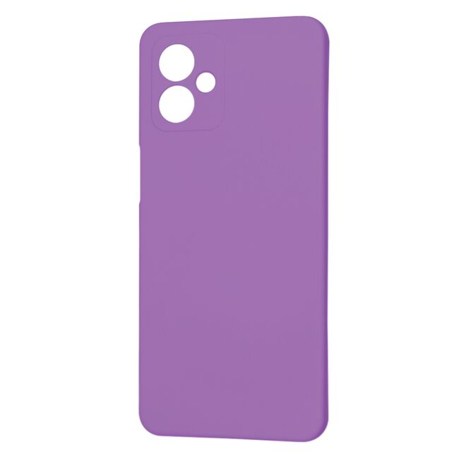 Husa pentru  Motorola Moto G14 Liquid Silicone, subțire, captusita cu microfibra, anti amprentă, protectie cameră foto, mov