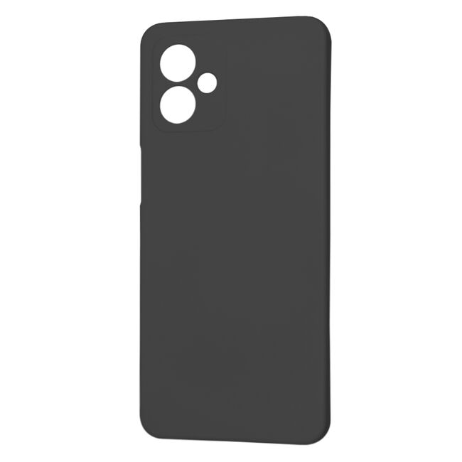 Husa pentru  Motorola Moto G14 Liquid Silicone, subțire, captusita cu microfibra, anti amprentă, protectie cameră foto, negru