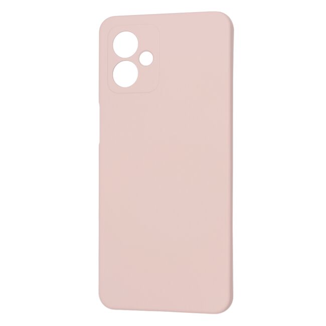 Husa pentru  Motorola Moto G14 Liquid Silicone, subțire, captusita cu microfibra, anti amprentă, protectie cameră foto, roz inchis