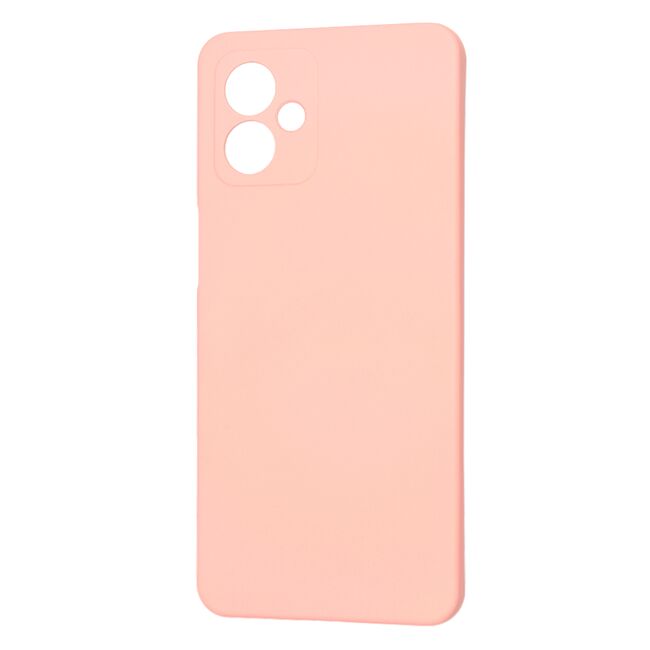 Husa pentru  Motorola Moto G14 Liquid Silicone, subțire, captusita cu microfibra, anti amprentă, protectie cameră foto, roz