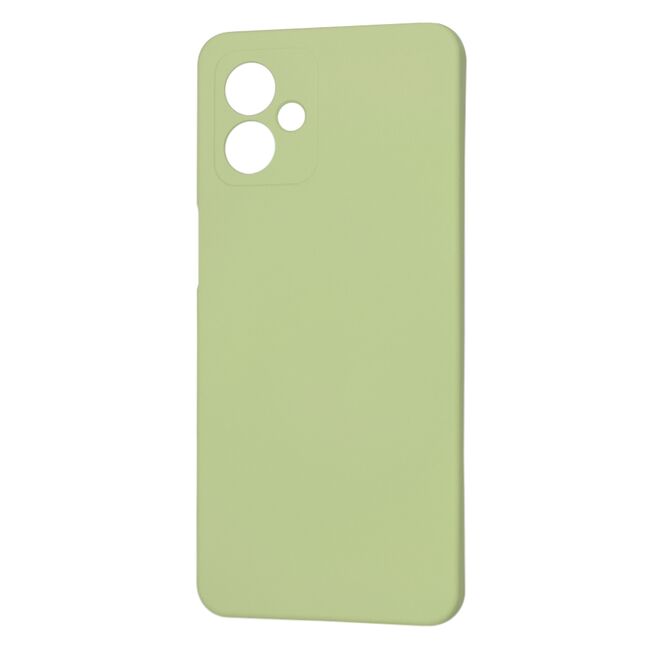 Husa pentru  Motorola Moto G14 Liquid Silicone, subțire, captusita cu microfibra, anti amprentă, protectie cameră foto, verde