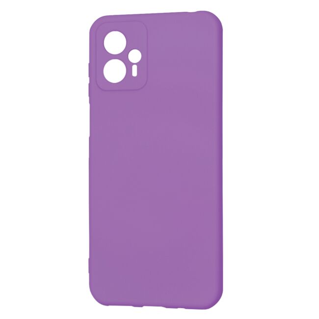 Husa pentru  Motorola Moto G23 Liquid Silicone, subțire, captusita cu microfibra, anti amprentă, protectie cameră foto, mov