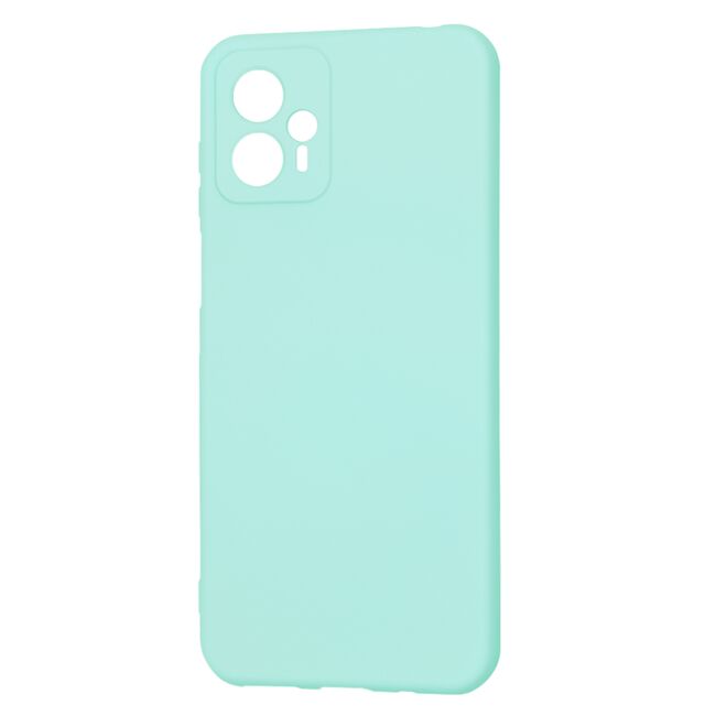 Husa pentru  Motorola Moto G23 Liquid Silicone, subțire, captusita cu microfibra, anti amprentă, protectie cameră foto, turcoaz