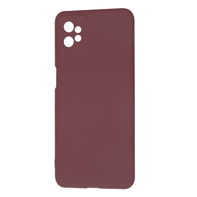 Husa pentru  Motorola Moto G32 Liquid Silicone, subțire, captusita cu microfibra, anti amprentă, protectie cameră foto, bordeaux