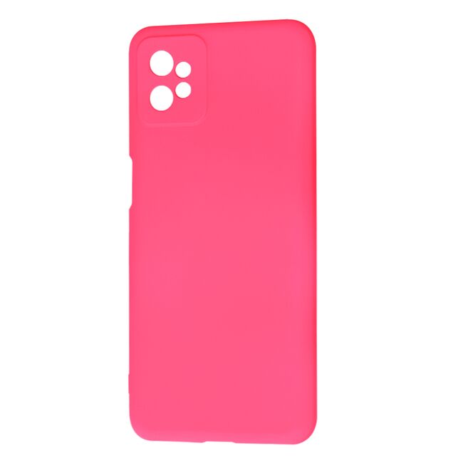 Husa pentru  Motorola Moto G32 Liquid Silicone, subțire, captusita cu microfibra, anti amprentă, protectie cameră foto, fucsia