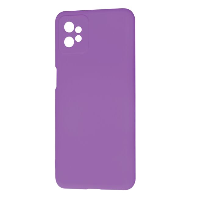 Husa pentru  Motorola Moto G32 Liquid Silicone, subțire, captusita cu microfibra, anti amprentă, protectie cameră foto, mov