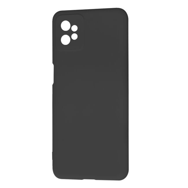 Husa pentru  Motorola Moto G32 Liquid Silicone, subțire, captusita cu microfibra, anti amprentă, protectie cameră foto, negru