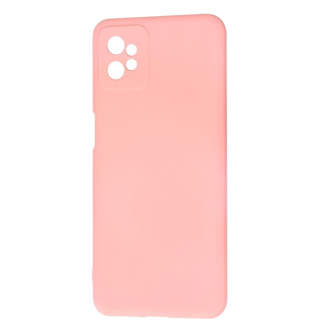 Husa pentru  Motorola Moto G32 Liquid Silicone, subțire, captusita cu microfibra, anti amprentă, protectie cameră foto, roz