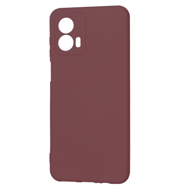 Husa pentru  Motorola Moto G53 Liquid Silicone, subțire, captusita cu microfibra, anti amprentă, protectie cameră foto, bordeaux