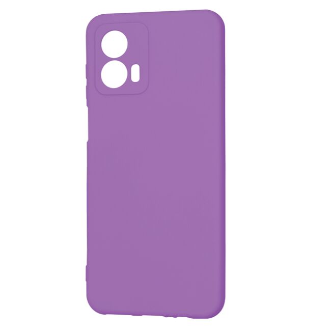 Husa pentru  Motorola Moto G53 Liquid Silicone, subțire, captusita cu microfibra, anti amprentă, protectie cameră foto, mov