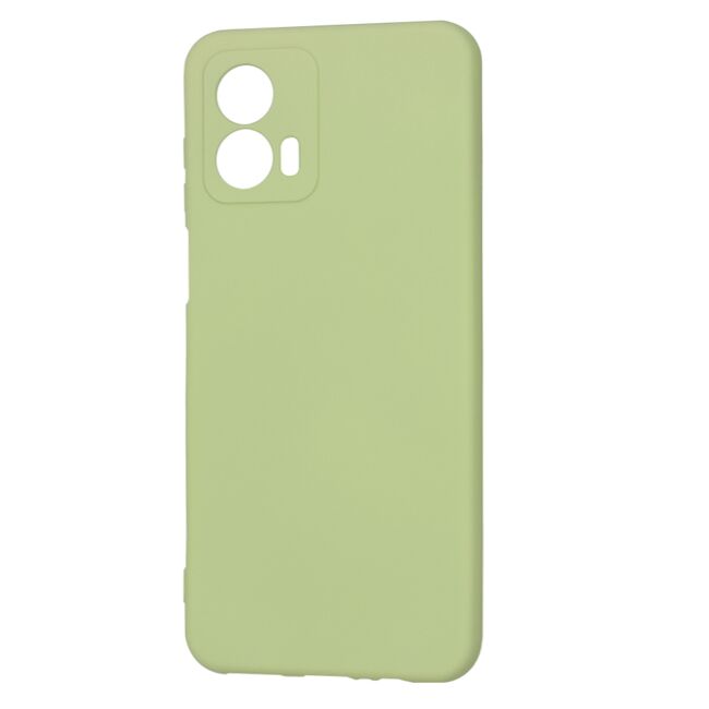 Husa pentru  Motorola Moto G53 Liquid Silicone, subțire, captusita cu microfibra, anti amprentă, protectie cameră foto, verde