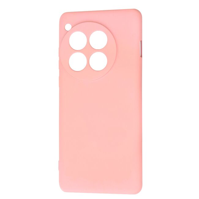 Husa pentru  OnePlus 12 Liquid Silicone, subțire, captusita cu microfibra, anti amprentă, protectie cameră foto, roz