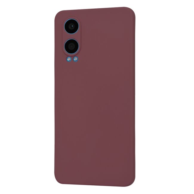 Husa pentru  OnePlus Nord CE4 Lite Liquid Silicone, subțire, captusita cu microfibra, anti amprentă, protectie cameră foto, bordeaux