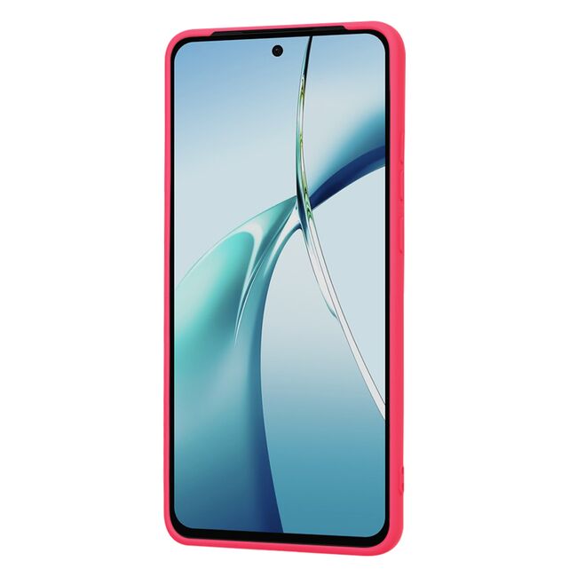 Husa pentru  OnePlus Nord CE4 Lite Liquid Silicone, subțire, captusita cu microfibra, anti amprentă, protectie cameră foto, fucsia