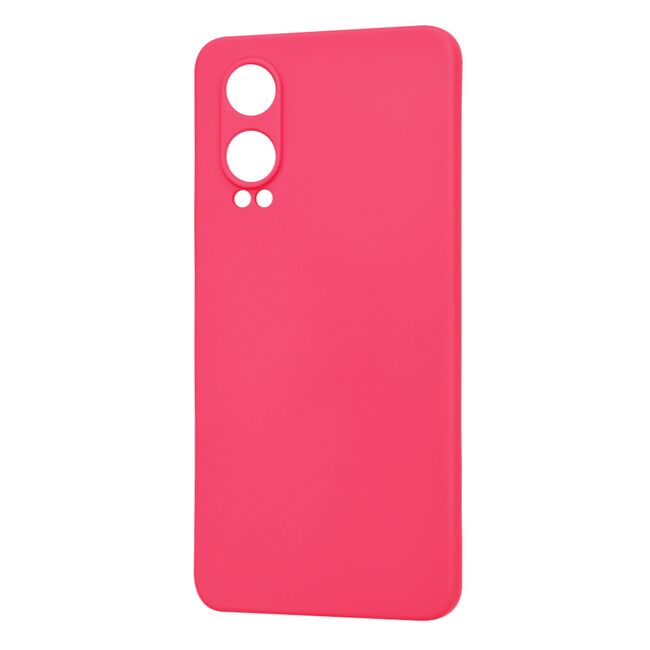 Husa pentru  OnePlus Nord CE4 Lite Liquid Silicone, subțire, captusita cu microfibra, anti amprentă, protectie cameră foto, fucsia