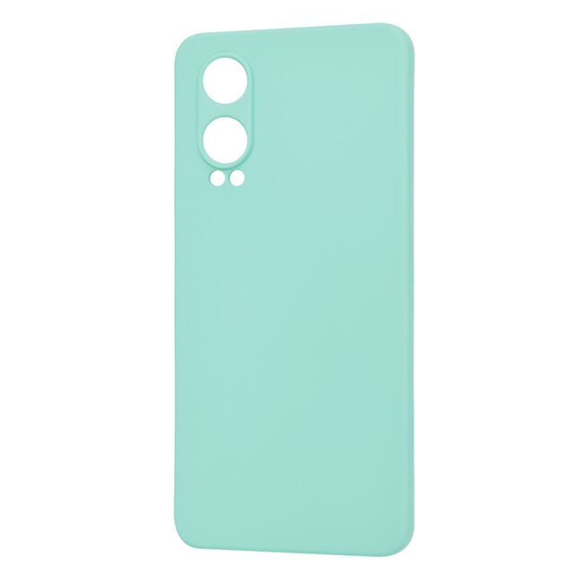 Husa pentru  OnePlus Nord CE4 Lite Liquid Silicone, subțire, captusita cu microfibra, anti amprentă, protectie cameră foto, turcoaz