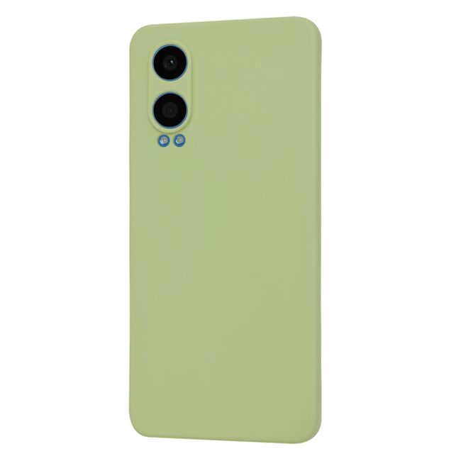 Husa pentru  OnePlus Nord CE4 Lite Liquid Silicone, subțire, captusita cu microfibra, anti amprentă, protectie cameră foto, verde