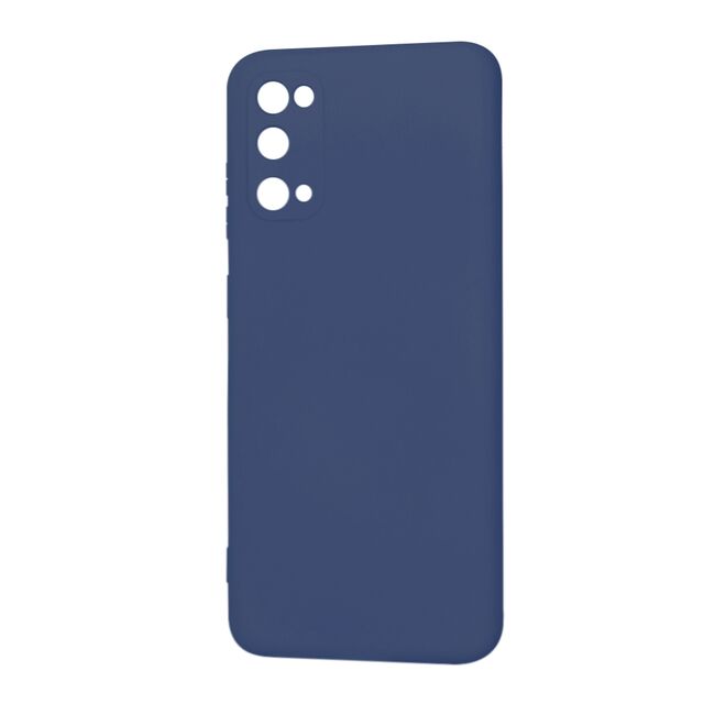 Husa pentru  Samsung Galaxy S20 Liquid Silicone, subțire, captusita cu microfibra, anti amprentă, protectie cameră foto, albastru