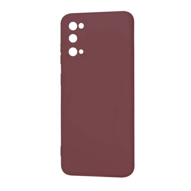 Husa pentru  Samsung Galaxy S20 Liquid Silicone, subțire, captusita cu microfibra, anti amprentă, protectie cameră foto, bordeaux