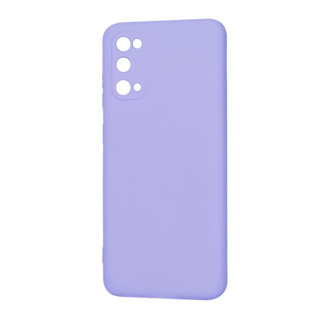 Husa pentru  Samsung Galaxy S20 Liquid Silicone, subțire, captusita cu microfibra, anti amprentă, protectie cameră foto, lavanda