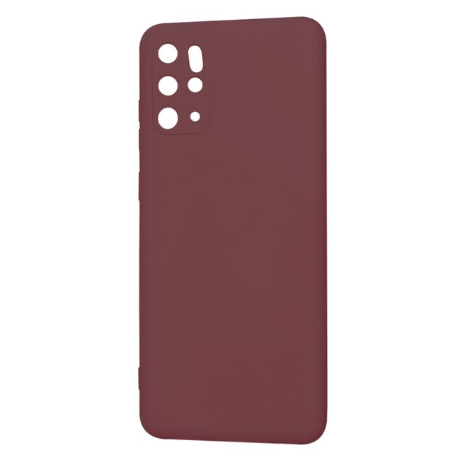 Husa pentru  Samsung Galaxy S20 Plus Liquid Silicone, subțire, captusita cu microfibra, anti amprentă, protectie cameră foto, bordeaux