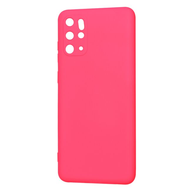 Husa pentru  Samsung Galaxy S20 Plus Liquid Silicone, subțire, captusita cu microfibra, anti amprentă, protectie cameră foto, fucsia