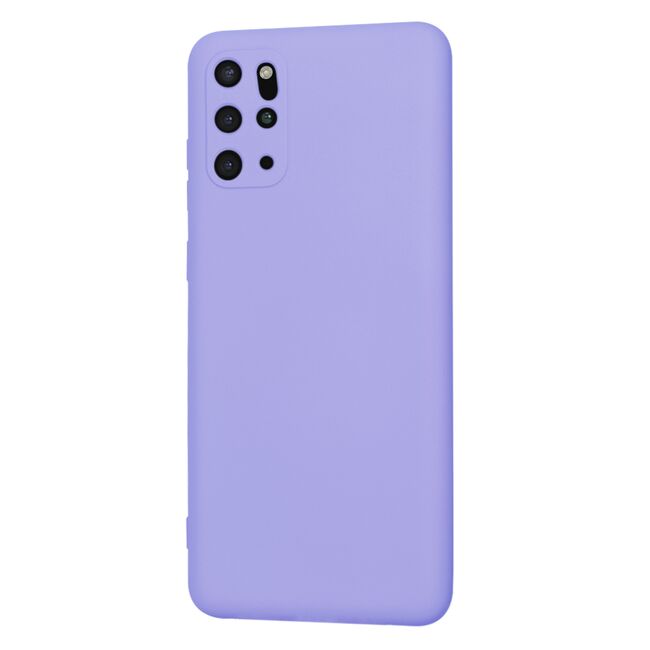 Husa pentru  Samsung Galaxy S20 Plus Liquid Silicone, subțire, captusita cu microfibra, anti amprentă, protectie cameră foto, lavanda