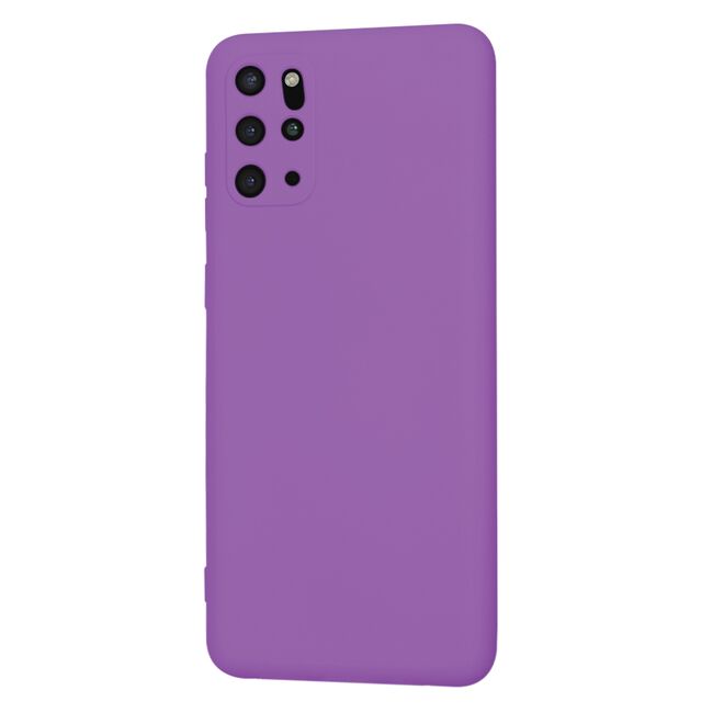 Husa pentru  Samsung Galaxy S20 Plus Liquid Silicone, subțire, captusita cu microfibra, anti amprentă, protectie cameră foto, mov