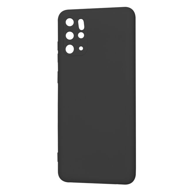 Husa pentru  Samsung Galaxy S20 Plus Liquid Silicone, subțire, captusita cu microfibra, anti amprentă, protectie cameră foto, negru
