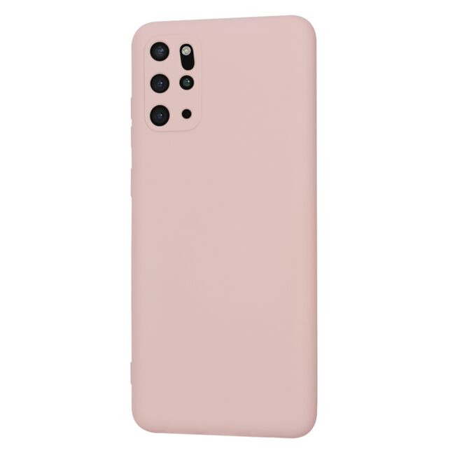 Husa pentru  Samsung Galaxy S20 Plus Liquid Silicone, subțire, captusita cu microfibra, anti amprentă, protectie cameră foto, roz inchis