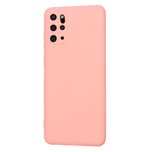 Husa pentru  Samsung Galaxy S20 Plus Liquid Silicone, subțire, captusita cu microfibra, anti amprentă, protectie cameră foto, roz