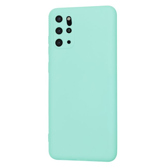 Husa pentru  Samsung Galaxy S20 Plus Liquid Silicone, subțire, captusita cu microfibra, anti amprentă, protectie cameră foto, turcoaz